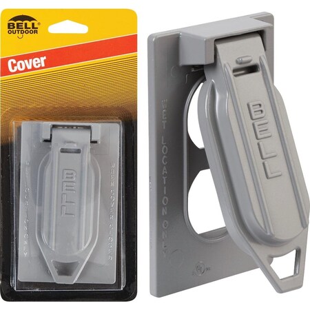 Bell Electrical Box Cover, 1 Gang Gang, Aluminum, Flip/Snap, Duplex Cover Type 5146-5